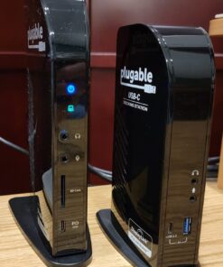 Plugable USB C Docking Station 3 Monitors, 13-in-1, 100W Charging, 3X HDMI, DisplayLink Docking Station for Thunderbolt or USB-C Windows, Mac, and Chrome Laptops 24 61PFGxVBt L