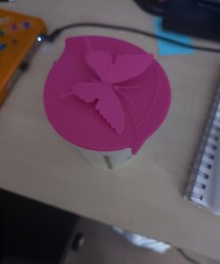 Silicone Cup Lids - Creative Butterfly Mug Cover From ME.FAN - Anti-dust Airtight Seal Silicone Drink Cup Lids - Hot Cup Lids 6 Set In Bright Colors 6 Set-Butterfly 44 61PFo740eL