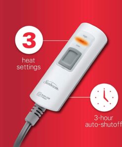 Sunbeam Velvet Plush Heated Throw Beige Cream 8 61PHakC AOL