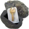 RamPro Hide-a-Spare-Key Fake Rock - Looks & Feels Like Real Stone - Safe for Outdoor Garden or Yard, Geocaching (1) 1 Pack Original