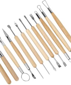 Blisstime Set of 30 Clay Sculpting Tools Wooden Handle Pottery Carving Tool Kit 14 61PIvXOMjoL