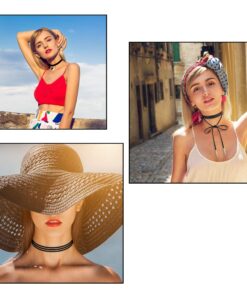 Outee 9 Pcs Choker Set Black Chokers Necklaces for Women Black Velvet Choker Necklaces for Teen Girls Henna Tattoo Ribbon Chokers for Women 34 61PJlgKuasL