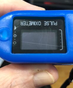 AccuMed Fingertip Pulse Oximeter, Sp02 Finger Blood Pulse Oxygen Monitor, w/Carrying case, Lanyard Silicon Case & Battery CMS-50D (Blue) 14 61PK99dNHL