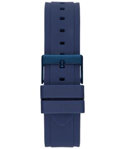 GUESS Women Stainless Steel Quartz Watch with Silicone Strap Blue/Blue/Rose Gold Tone/Blue 20 61PLfv1fcYL