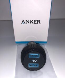 Anker 24W 4.8A Car Charger, 2-Port Ultra-Compact PowerDrive 2 Elite with PowerIQ Technology and LED for iPhone XS/Max/XR/X/8/7/6/Plus, iPad Pro/Air/Mini, Galaxy Note/S Series, LG, Nexus, HTC, and More Black 52 61PLgezPlvL