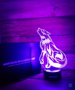 WANTASTE Wolf 3D Lamp Gifts for Boys Girls Room, Night Light Toys Bedside Decor Gifts for Kids Baby, 7 Colors Changing Nightlight with Smart Control 18 61PMTI6YR4L