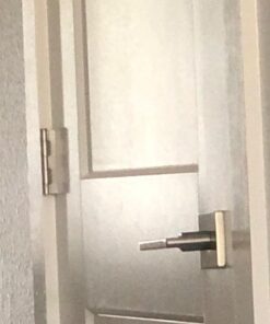 Kwikset Satin Nickel 91540-001 Halifax Door Handle Lever with Modern Contemporary Slim Square Design for Home Hallway or Closet Passage Square Rose Old Version 40 61PMnrTpd5L