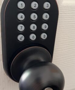MiLocks TKK-02OB Digital Door Knob Lock with Electronic Keypad, Oil Rubbed Bronze, Keypad Lockable 25 61PMxfCgmvL