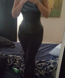 Ann Chery Corset Waist Trainer for Women’s Weight Loss - Colombian Waist Cincher - 2 Hook Latex Body Shaper Medium Black 30 61POcyZOsEL