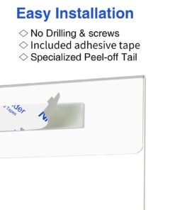 Niubee 8.5x11 inch Wall Mount Acrylic Sign Holder with Double Sided Adhesive Tape for Office, Home, Store, Restaurant-No Drilling (10 Pack) 10 12 61POpFM9JDL