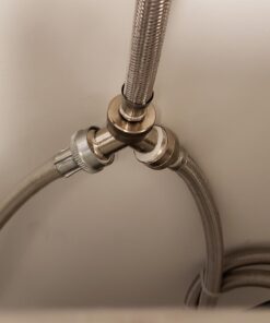 Eastman Steam Dryer Installation Kit, 3/4 Inch FHT Fill Hose, 90 Degree Elbow, 6 ft Braided Stainless Steel Hoses, 41025 16 61PP0QOJRhL