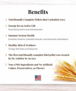 LAFEBER'S Premium Daily Diet Pellets Pet Bird Food, Made with Non-GMO and Human-Grade Ingredients, for Cockatiels, 5 lb Classic 5 Pound (Pack of 1) 10 61PSmM1ZZHL