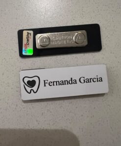 Business Name Tag/ID Badge Custom Engraved, Magnet, Pin, Screws or Tape - Size Choices - Lasercrafting Name Badges and Name Tags for Classroom, Business, Office 38 61PUa84kpBL