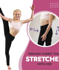 Popular Girls Leggings Ankle Length - Comfortable Leggings for Girls. Cotton Leggings Great for Softness and Breathability. 12 Years Black 7 61PVVYGPNqL