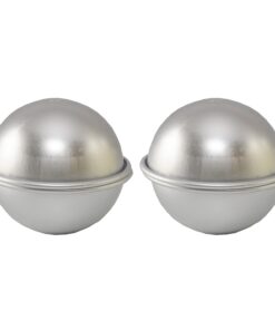 Alternative view of Metal Bath Bomb Mold - DIY - Make Luxurious Bath Bombs - 2 Molds (4 Pieces) - 2.56" Diameter - Premium Finish - The Bath Company! Bonus Bath Bomb Recipe Included!