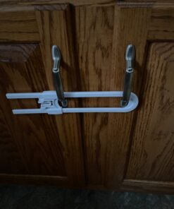 Sliding Cabinet Locks (4-Pack) 8 inch, Multi-Purpose Child Safety Lock by Skyla Homes - No Tools or Drilling Required, Best for Baby Proofing, Strong ABS Free Plastic Knob Cover 8 Inch (Pack of 4) 19 61PWbceQ jL