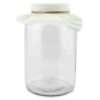 Cornucopia 1 Gallon Glass Kombucha Jar w/Cotton Cloth Cover & Plastic Lid for Storage after Brewing 15 61PWlNx9JuL