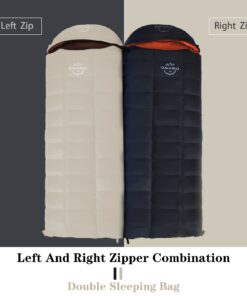 OMVMO -10°F 0°F 10°F 15°F 650FP/800 FP Rectangle Duck/Goose Down Sleeping Bag for Adults,Ultralight Wearable 4 Season Envelope Sleeping Bag for Camping,Can be Used as a Down Blanket Duvet or Cloak Black/-10℉/Left Zipper Regular(Fits up to 6'0'') 10 61PXeGa3MLL