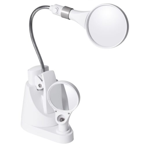 OttLite LED Clip & Freestanding Dual Magnifier Lamp - Adjustable Neck, Light for Crafting & Reading