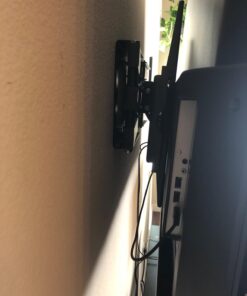 Mount-It! Corner TV Mount | Premium Swivel Full Motion Caddy Corner Wall Bracket for 37-63 inch Flat Panel Screens VESA up to 800x400, 132 lb Capacity, Black 82 61Pa41Zm10L