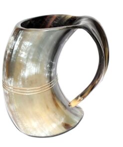 ANTIQUANA Polished Finish Drinking Horn Tankard 16 5 61Pezc WHZL