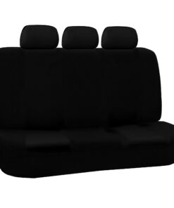 FH Group Car Seat Covers Full Set Cloth - Universal Fit Automotive Seat Covers, Low Back Front Seat Covers, Solid Back Seat Cover, Washable Car Seat Cover For SUV, Sedan And Van Black BLACK Seat Covers 40 61PgqH6NlqL