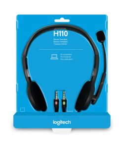 Logitech Stereo Headset H110, Standard Packaging, Silver 8 61Pi7Dx6 2L