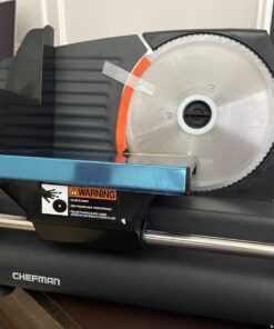 Chefman Die-Cast Electric Meat & Deli Slicer, A Powerful Machine with Adjustable Slice Thickness, Stainless Steel Blades & Safe Non-Slip Feet To Easily Cut Ham, Cheese, Bread, Fruit & Veggies At Home 49 61PipQyd49L 3