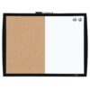 Quartet Combination Magnetic Whiteboard & Corkboard, 17" x 23", Combo Dry Erase White Board & Cork Board, Curved Frame, Message Board, Black Frame (41723-BK) 17" x 23" Combo (Black Curved Frame) 15 61Pkqh9b0nL