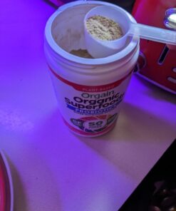 Orgain Organic Greens Powder + 50 Superfoods, Berry - 1 Billion Probiotics for Gut Health, Antioxidants, Vegan, Plant Based, Gluten Free, Non GMO, Dairy Free Juice & Smoothie Mix - 0.62lb 20 Servings (Pack of 1) 23 61PlJR8jgLL