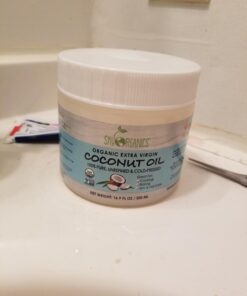 Sky Organics Organic Extra Virgin Coconut Oil for Hair & Skin, 100% Pure & Cold-Pressed USDA Certified Organic to Moisturize, Soften & Nourish, 16.9 fl. Oz 16.9 Fl Oz (Pack of 1) 28 61PoN5LT7uL