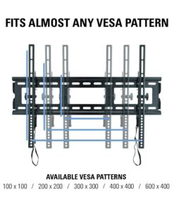 Sanus Universal Low Profile Tilt TV Wall Mount for 37" - 80" LED, LCD & Plasma TVs, Eliminates Glare with 10º of Tilt & Post-Install Adjustments - 3 Step Install - Safety Certified - MLT14-B1 26 61PoZlOjUvL