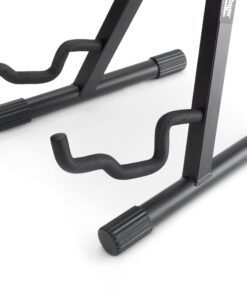 On-Stage GS7462B Professional A-Frame Guitar Stand (Holds Electric, Acoustic, and Bass Guitars, Small Amps, and Mixers, Stepped Yoke, Nonslip Padding, Rubber Feet, Folding, Portable, Storage, Display) Black 17 61PpyDQhZ9L