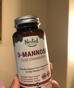 Nested Naturals D-Mannose 500mg Caspules with Cranberry Extract, D Mannose Cranberry Pills, Urinary & Bladder Support, 60 Vegan Capsules 32 61Pq7v5L6jL