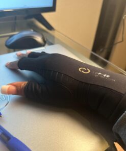 Copper Compression Arthritis Gloves | Fingerless Arthritis Carpal Tunnel Pain Relief Gloves For Men & Women | Hand Support Wrist Brace For Rheumatoid, Tendonitis, Swelling, Crocheting, Typing (M) Black Medium (1 Pair) 30 61PqCElh98L 2