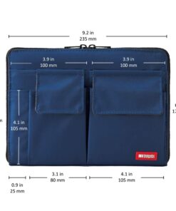 Alternative view of LIHIT LAB Bag Laptop Sleeve with Storage Pockets (Bag-in-Bag), 7.1 x 9.8 Inches, Orange (A7553-4) 7.1 in x 9.8 in