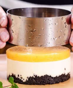 Alternative view of HULISEN Set of 5 Cake Ring Mold, Stainless Steel 3 inch Round Dessert Mousse Mold with Pusher & Lifter Cooking Rings, Tuna Tartare Mold (Include 5 Rings and 5 Pusher) 5 Shapes/ Set