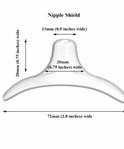 Nipple Shields for Nursing - Soft Set of 3, 24mm / 20mm / 18mm / 16mm, with Free Case | Cushions Sore or Sensitive Nipples, Flex Breastfeeding Shield, Newborn Attachment to Breast, by purifyou (20mm) 20mm, clear 21 61PuUCeCWQL