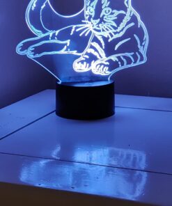 Christmas Gift Pet Cat 3D Illusion Birthday Present Beside Table Lamp, Gawell 16 Colors Changing Touch Switch Decoration Night Lamp with Remote Control Cat Lover Theme Toy 21 61PweyGPmlL