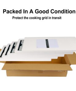 Hisencn Porcelain Cast Iron Cooking Grates Replacement for Chargriller Duo 5050, 3001, 5650, 3008, 3030, 3725, 4000, 2121, King Griller 3008 5252, Gas Grill Models Set of 4 Grill Grids For Char-Griller 2121 15 61PzcFQ0YeL