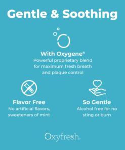 Oxyfresh Gentle Formula Unflavored Mouthwash – Perfect for Ultra Sensitive Gums & Teeth – No Mint, Zero Alcohol, Flavor Free – Fresh Breath. 16 oz. 16 61Q cnOyWAL
