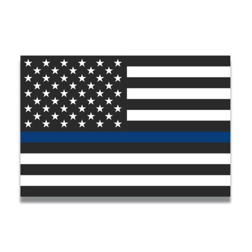 Magnet Me Up Thin Blue Line American Flag Magnet Decal, 4x6 Inch, Heavy-Duty Automotive Magnet for Car, Truck, SUV, Show Your Support for Police and Law Enforcement Officers, Made in The USA