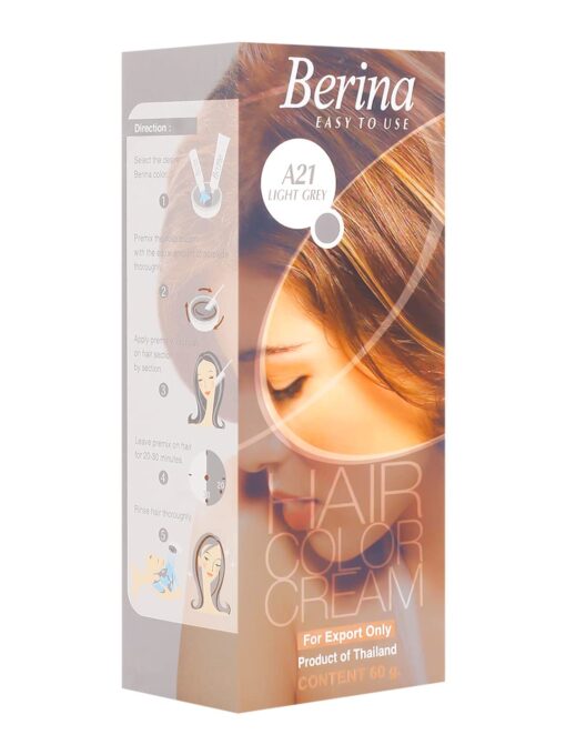 Silver Ash Grey Permanent Hair Dye Cream Lolane Goth by Berina