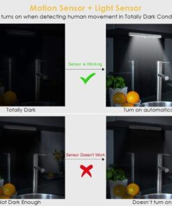 RZSAIDA LED Closet Light, LightBiz 20-LED Wireless Motion Sensor Night Light Under Cabinet Lighting (Battery Operated) 12 61Q1fRZncKL