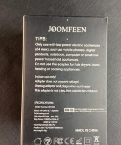 Travel Adapter, JOOMFEEN Worldwide All in One Universal Power Wall Charger AC Power Plug Adapter with Dual USB Charging Ports for USA EU UK AUS Cell Phone Laptop (Black) Black 46 61Q2xQilkGL