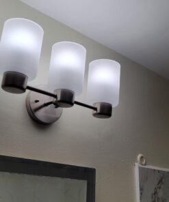 Westinghouse Lighting 6227900 Sylvestre Three-Light Interior Wall Fixture, Brushed Nickel Finish with Frosted Seeded Glass, 3, White 18 61Q3inOPIL