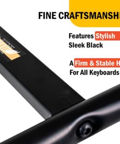 Stage Rocker Single-X Style Classic Folding Keyboard & Digital Piano Stand, Adjustable Width & Height, Durable & Sturdy, Easy to Assemble for Travel/Storage, Sleek Black, Powered by Hamilton(SR524000) 24 61Q60VQXwuS