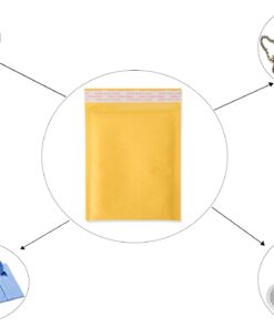 Kraft CD Air Bubble Padded Mailers 7.25" X 8", 100 ct. 14 61Q7K4p9UML