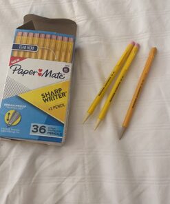Paper Mate Mechanical Pencils, SharpWriter Pencils, 0.7mm, HB 2, Yellow, 36 Count 24 61QAZHbJINL