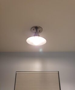 Linea di Liara Andante Brushed Nickel Flush Mount Ceiling Light Fixture Farmhouse Rustic Flush Light Kitchen Lighting Bedroom Bathroom Hallway Light Fixtures Industrial Semi Flush Mount Lighting Fixture Only 27 61QB9w0dWL